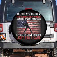 Funny 4th Of July Baseball Spare Tire Cover The Whole Sky Would Brighten Up With Fireworks American Flag - Wonder Print Shop