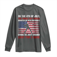 Funny 4th Of July Baseball Long Sleeve Shirt The Whole Sky Would Brighten Up With Fireworks American Flag - Wonder Print Shop