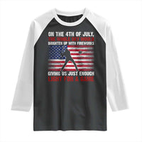 Funny 4th Of July Baseball Raglan Shirt The Whole Sky Would Brighten Up With Fireworks American Flag - Wonder Print Shop