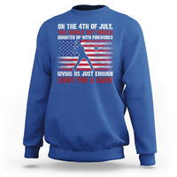 Funny 4th Of July Baseball Sweatshirt The Whole Sky Would Brighten Up With Fireworks American Flag - Wonder Print Shop