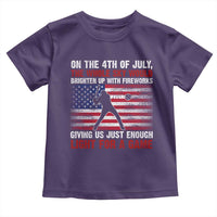 Funny 4th Of July Baseball Toddler T Shirt The Whole Sky Would Brighten Up With Fireworks American Flag - Wonder Print Shop