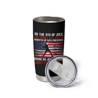 Funny 4th Of July Baseball Tumbler Cup The Whole Sky Would Brighten Up With Fireworks American Flag - Wonder Print Shop