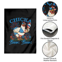 Funny Chicka Boom Boom 4th Of July Garden Flag Patriotic Farmers Chicken Lover - Wonder Print Shop