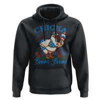 Funny Chicka Boom Boom 4th Of July Hoodie Patriotic Farmers Chicken Lover - Wonder Print Shop