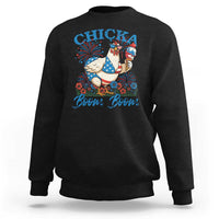 Funny Chicka Boom Boom 4th Of July Sweatshirt Patriotic Farmers Chicken Lover - Wonder Print Shop