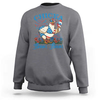 Funny Chicka Boom Boom 4th Of July Sweatshirt Patriotic Farmers Chicken Lover - Wonder Print Shop