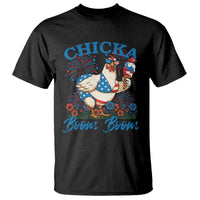 Funny Chicka Boom Boom 4th Of July T Shirt Patriotic Farmers Chicken Lover - Wonder Print Shop