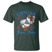 Funny Chicka Boom Boom 4th Of July T Shirt Patriotic Farmers Chicken Lover - Wonder Print Shop