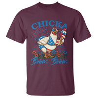 Funny Chicka Boom Boom 4th Of July T Shirt Patriotic Farmers Chicken Lover - Wonder Print Shop