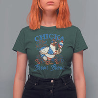 Funny Chicka Boom Boom 4th Of July T Shirt For Women Patriotic Farmers Chicken Lover - Wonder Print Shop