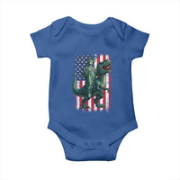 Funny Dinosaur Statue Of Liberty 4th Of July Baby Onesie American Flag - Wonder Print Shop