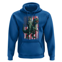 Funny Dinosaur Statue Of Liberty 4th Of July Hoodie American Flag - Wonder Print Shop