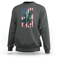 Funny Dinosaur Statue Of Liberty 4th Of July Sweatshirt American Flag - Wonder Print Shop