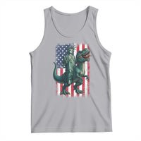 Funny Dinosaur Statue Of Liberty 4th Of July Tank Top American Flag - Wonder Print Shop