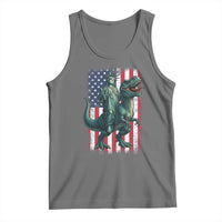 Funny Dinosaur Statue Of Liberty 4th Of July Tank Top American Flag - Wonder Print Shop