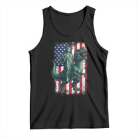 Funny Dinosaur Statue Of Liberty 4th Of July Tank Top American Flag - Wonder Print Shop