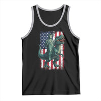Funny Dinosaur Statue Of Liberty 4th Of July Tank Top American Flag - Wonder Print Shop