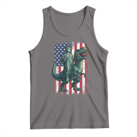Funny Dinosaur Statue Of Liberty 4th Of July Tank Top American Flag - Wonder Print Shop