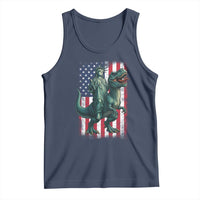 Funny Dinosaur Statue Of Liberty 4th Of July Tank Top American Flag - Wonder Print Shop