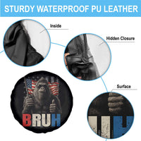 Funny 4th Of July Bigfoot Bruh Spare Tire Cover Patriotic Sasquatch American US Flag - Wonder Print Shop