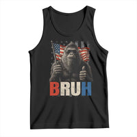 Funny 4th Of July Bigfoot Bruh Tank Top Patriotic Sasquatch American US Flag - Wonder Print Shop