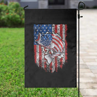Funny Bass Fish Fishing Vintage American Flag Patriotic Garden Flag - Wonder Print Shop