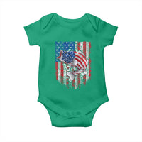 Funny Bass Fish Fishing Vintage American Flag Patriotic Baby Onesie - Wonder Print Shop