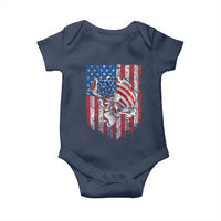 Funny Bass Fish Fishing Vintage American Flag Patriotic Baby Onesie - Wonder Print Shop