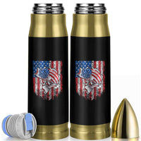 Funny Bass Fish Fishing Vintage American Flag Patriotic Bullet Tumbler - Wonder Print Shop