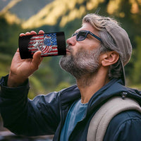 Funny Bass Fish Fishing Vintage American Flag Patriotic 4 in 1 Can Cooler Tumbler - Wonder Print Shop