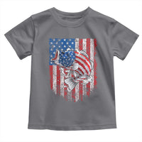 Funny Bass Fish Fishing Vintage American Flag Patriotic Toddler T Shirt - Wonder Print Shop