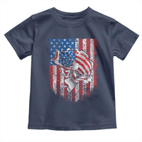 Funny Bass Fish Fishing Vintage American Flag Patriotic Toddler T Shirt - Wonder Print Shop