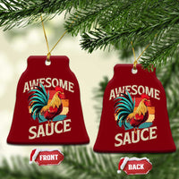 Funny Awesome Sauce Rooster Ceramic Ornament Vintage Retro Chicken - Wonder Print Shop