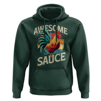 Funny Awesome Sauce Rooster Hoodie Vintage Retro Chicken - Wonder Print Shop