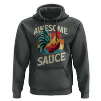 Funny Awesome Sauce Rooster Hoodie Vintage Retro Chicken - Wonder Print Shop