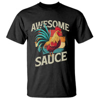 Funny Awesome Sauce Rooster T Shirt Vintage Retro Chicken - Wonder Print Shop