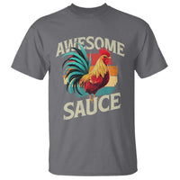 Funny Awesome Sauce Rooster T Shirt Vintage Retro Chicken - Wonder Print Shop