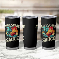 Funny Awesome Sauce Rooster Tumbler Cup Vintage Retro Chicken - Wonder Print Shop