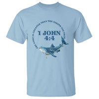 Whale Shark Lover T Shirt 1 John 4:4 Inspired Style Christian Aesthetic Ocean Animal - Wonder Print Shop
