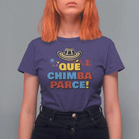 Qué Chimba Parce T Shirt For Women Colombian Slang Sombrero Vueltiao - Wonder Print Shop