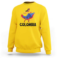 Colombianas Sweatshirt Colombia Cumbia Butterfly Flag Roots - Wonder Print Shop