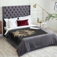 Native American Heritage Month Throw Blanket Indigenous Pride Feathers - Wonder Print Shop