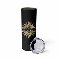 Native American Heritage Month Skinny Tumbler Indigenous Pride Feathers - Wonder Print Shop