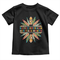 Native American Heritage Month Toddler T Shirt Indigenous Pride Feathers - Wonder Print Shop