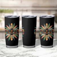 Native American Heritage Month Tumbler Cup Indigenous Pride Feathers - Wonder Print Shop