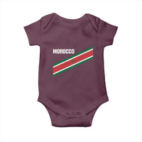 Morocco Moroccan Flag Baby Onesie Green Star Maroc Stripes