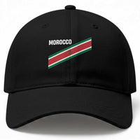 Morocco Moroccan Flag Baseball Cap Green Star Maroc Stripes