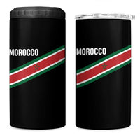 Morocco Moroccan Flag 4 in 1 Can Cooler Tumbler Green Star Maroc Stripes