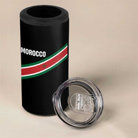 Morocco Moroccan Flag 4 in 1 Can Cooler Tumbler Green Star Maroc Stripes