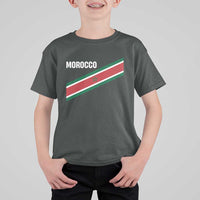 Morocco Moroccan Flag T Shirt For Kid Green Star Maroc Stripes